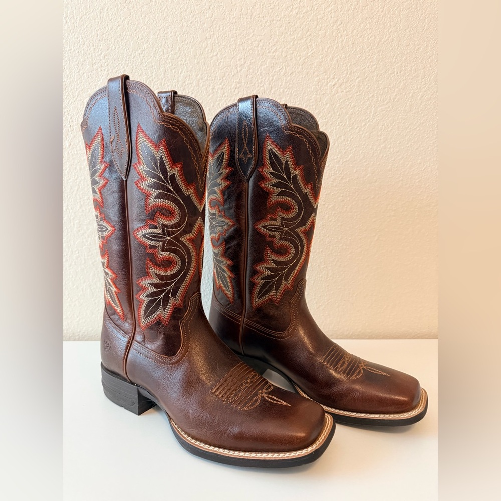 Ariat Breakout Western Boots Rustic Brown Leather Size 9 Like New
